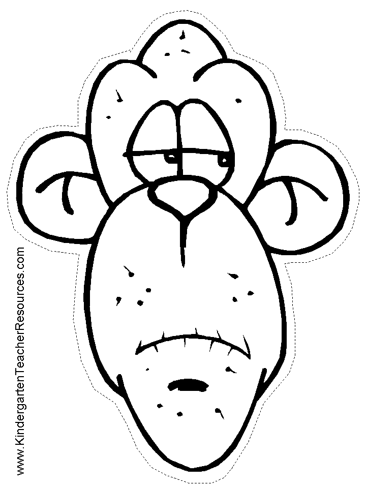 Monkey Worksheets and Coloring Pages
